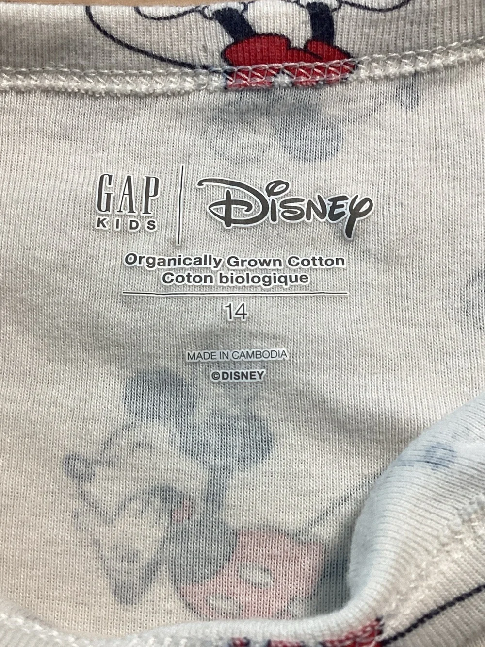 Disney White Pajama Set with Red & Black Cartoon Print - Picture 7 of 7
